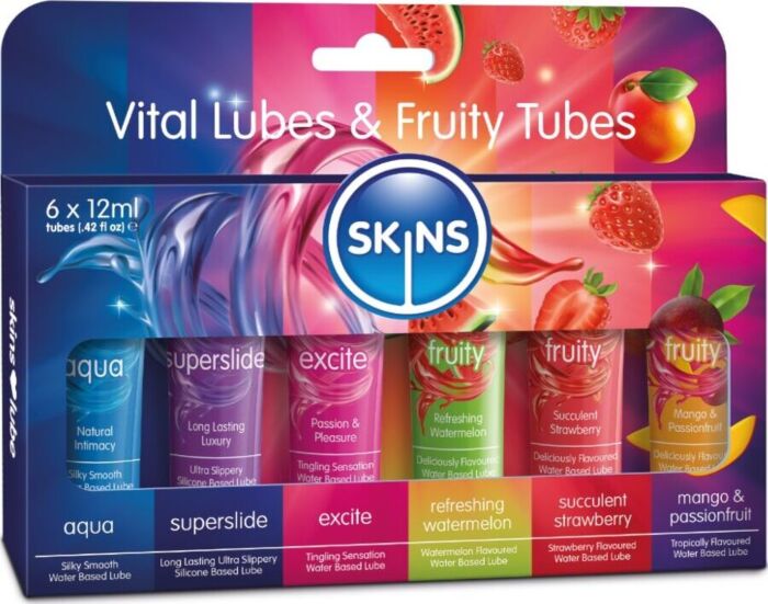 Lubricants Kit SKINS Vital & Fruity 6 x 12ml Lubricants Kit SKINS Vital & Fruity 6 x 12ml