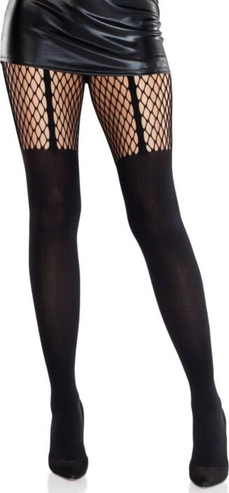 Leg Avenue Stockings with Lace Detail - Black Leg Avenue Stockings with Lace Detail - Black
