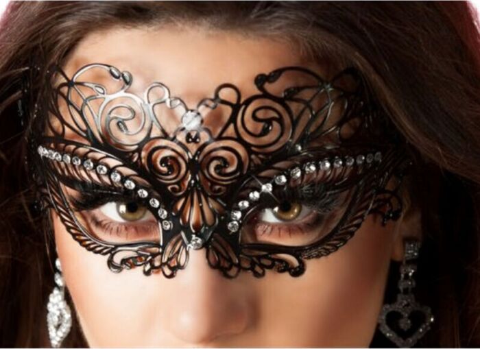 Mask Chilirose CR 3706 Black Crystal Elegance