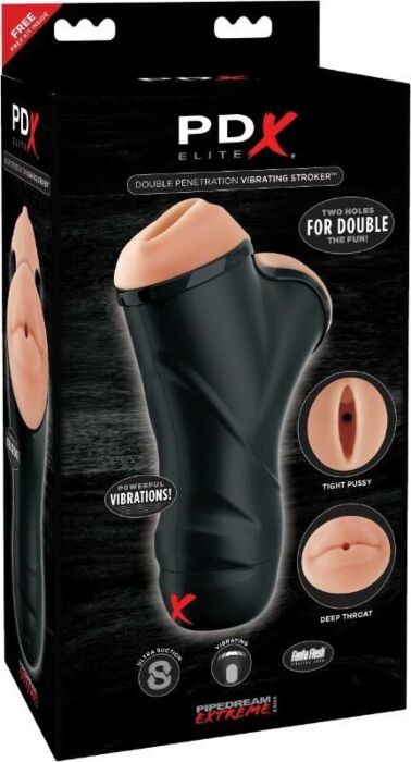 PDX ELITE Double Mouth and Pussy Stroker PDX ELITE Double Mouth and Pussy Stroker