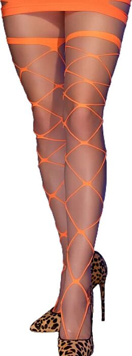 Cabaret Tights Chilirose CR 4706 Orange Openwork
