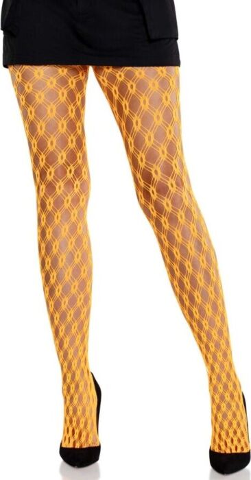 Fishnet Tights Leg Avenue Neon Orange Unique Look