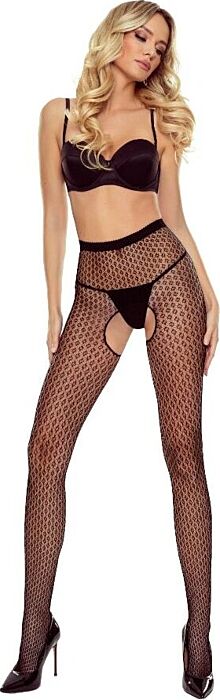 Crotchless Tights Passion Woman TIOPEN 037 Black