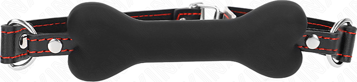 BDSM Gag KINK Bone 12cm Black - Sensual Control