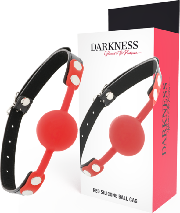 BDSM Gag Silicone Red DARKNESS - Adjustable Comfort