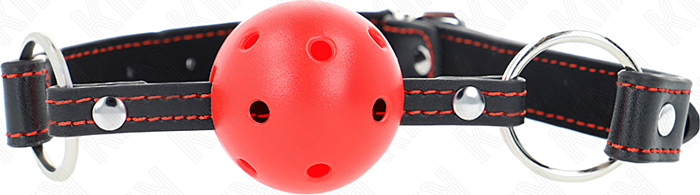 BDSM Ball Gag KINK Hollow Red 4.5cm Unique Design BDSM Ball Gag KINK Hollow Red 4.5cm Unique Design