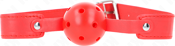 Ball Gag KINK Red 4.5cm Breathable BDSM Toy Ball Gag KINK Red 4.5cm Breathable BDSM Toy