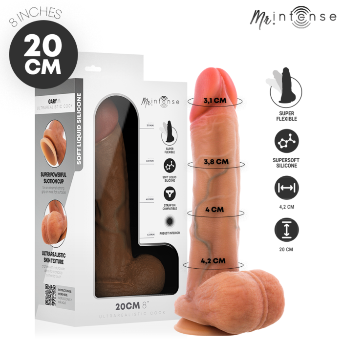 MR INTENSE - GARY M ULTRA-REALISTIC SILICONE COCK WITH TESTICLES 20 CM -Ø- 4.2 CM MR INTENSE - GARY M ULTRA-REALISTIC SILICONE COCK WITH TESTICLES 20 CM -Ø- 4.2 CM