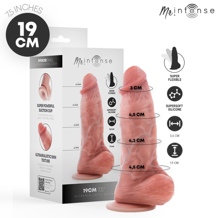 Realistic Dildo MR. INTENSE Spencer - 19 cm with Suction Base Realistic Dildo MR. INTENSE Spencer - 19 cm with Suction Base
