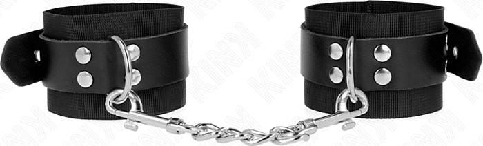 KINK Wrist Restraint Adjustable Black BDSM Cuffs