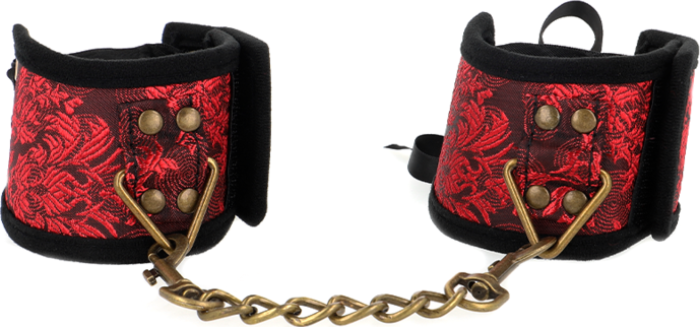 BDSM Wrist Restraint KINK Red-Black Bow Design