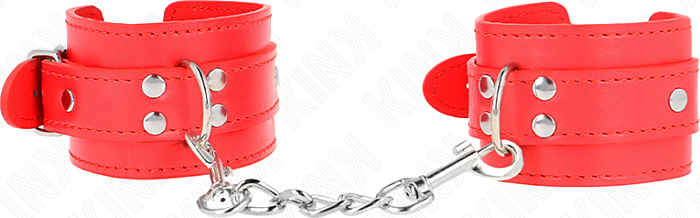KINK Wrist Restraint Red Adjustable BDSM Cuffs