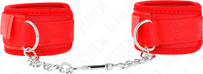 BDSM Restraints KINK Red Neoprene Wrist Cuffs BDSM Restraints KINK Red Neoprene Wrist Cuffs