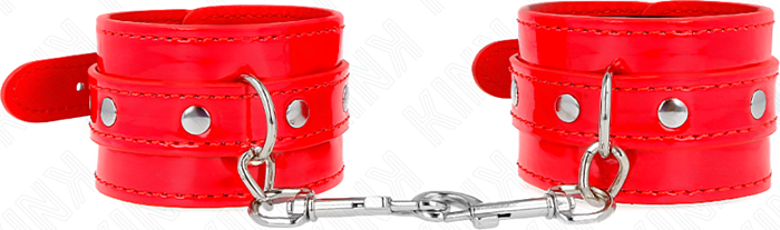 BDSM Wrist Restraints KINK Red Adjustable BDSM Wrist Restraints KINK Red Adjustable