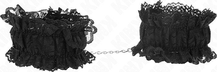 BDSM Restraints KINK Black Lace Wrist Cuffs