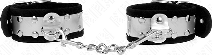 BDSM Wrist Restraints KINK Black/Silver Stylish Design