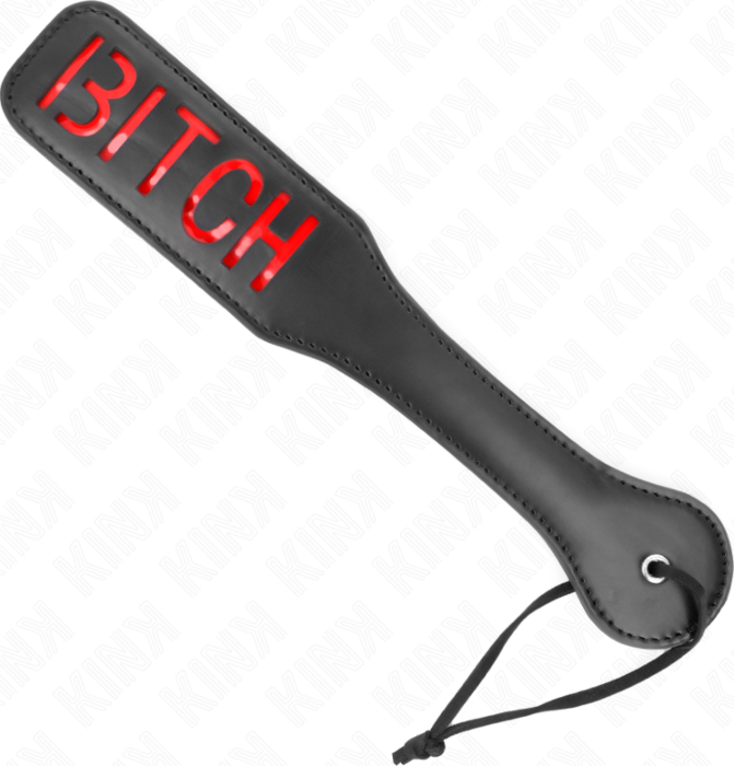 BDSM Paddle KINK Bitch Rounded Edge Red