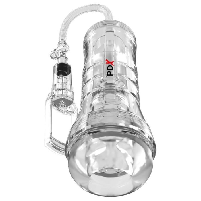 PDX ELITE - VIEWTUBE VAC XXL TRANSPARENT STROKER WITH SUCTION PUMP 27.3 CM PDX ELITE - VIEWTUBE VAC XXL TRANSPARENT STROKER WITH SUCTION PUMP 27.3 CM