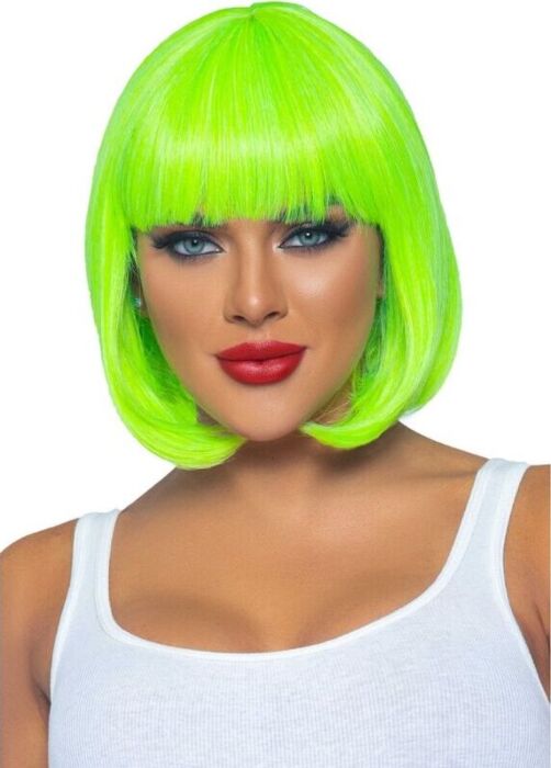 Wig Leg Avenue Neon Green Bob Short Cut