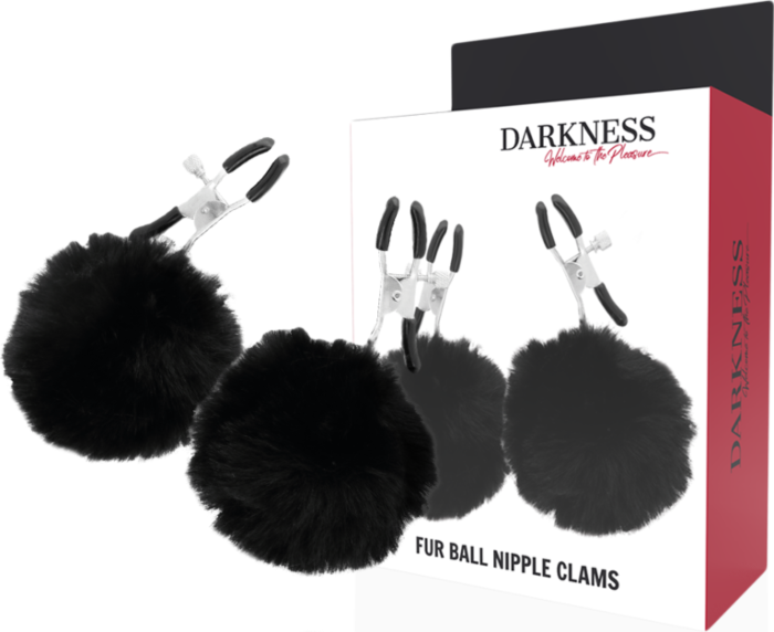 Nipple Clamps Darkness Sensations with Pom Poms