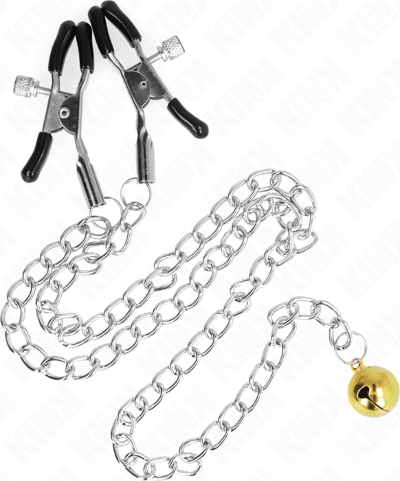 Nipple Clamps KINK Golden Bell Chain 30cm Nipple Clamps KINK Golden Bell Chain 30cm