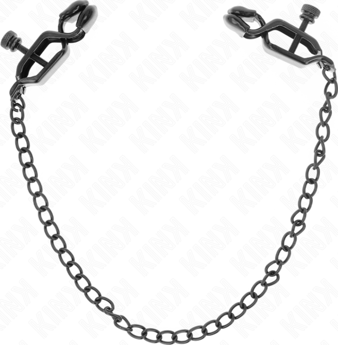 Nipple Clamps KINK Black Chain 30cm Sensual Play Nipple Clamps KINK Black Chain 30cm Sensual Play