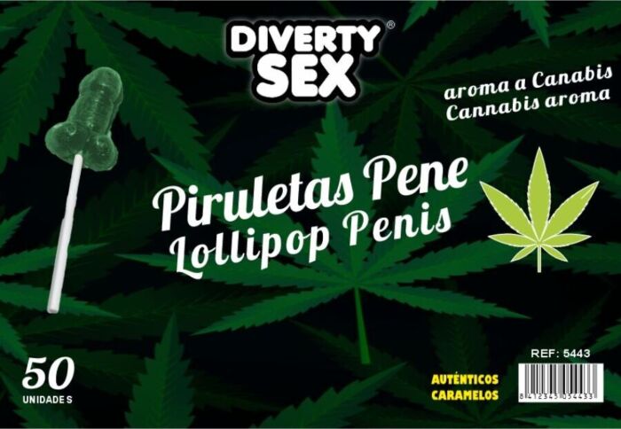 Lollipop Diablo Goloso Penis Cannabis Aroma