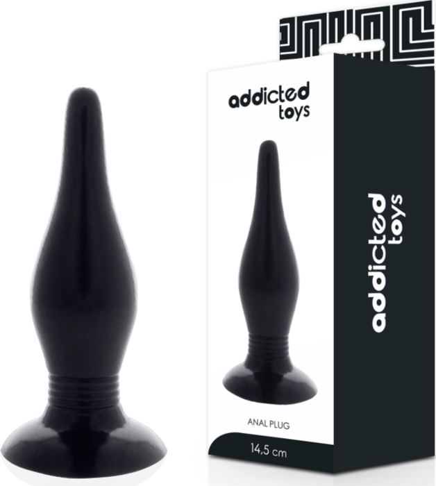 Anal Plug Addicted Toys 14.5cm Black - Premium Pleasure