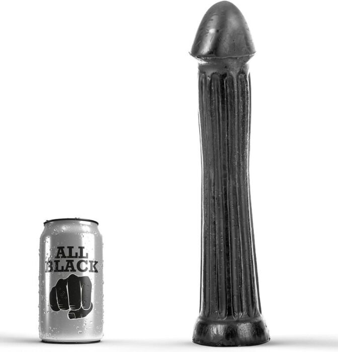 Anal Plug Dildo All Black 31cm with Soft Touch