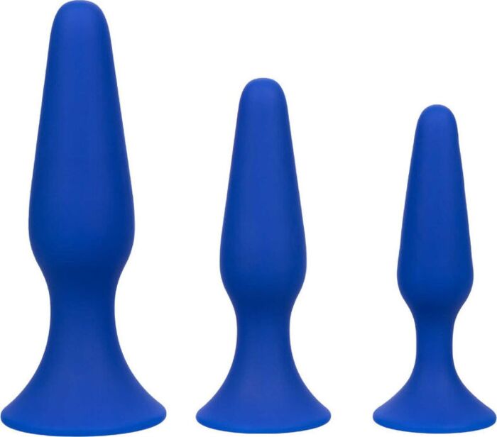 Anal Plug Kit CalExotics Admiral Blue Silicone