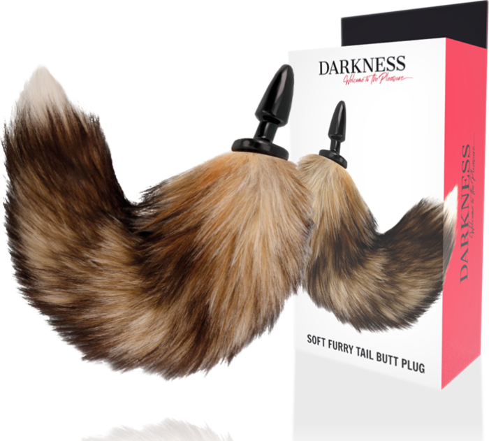 Anal Plug Darkness with Furry Tail for Visual Appeal Anal Plug Darkness with Furry Tail for Visual Appeal