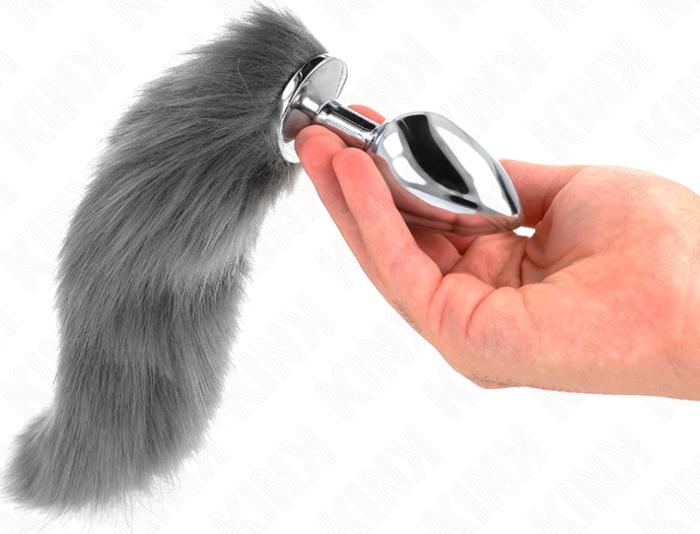 Anal Plug KINK L Size Synthetic Tail White