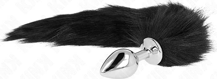 Anal Plug KINK M with Synthetic Tail - Black
