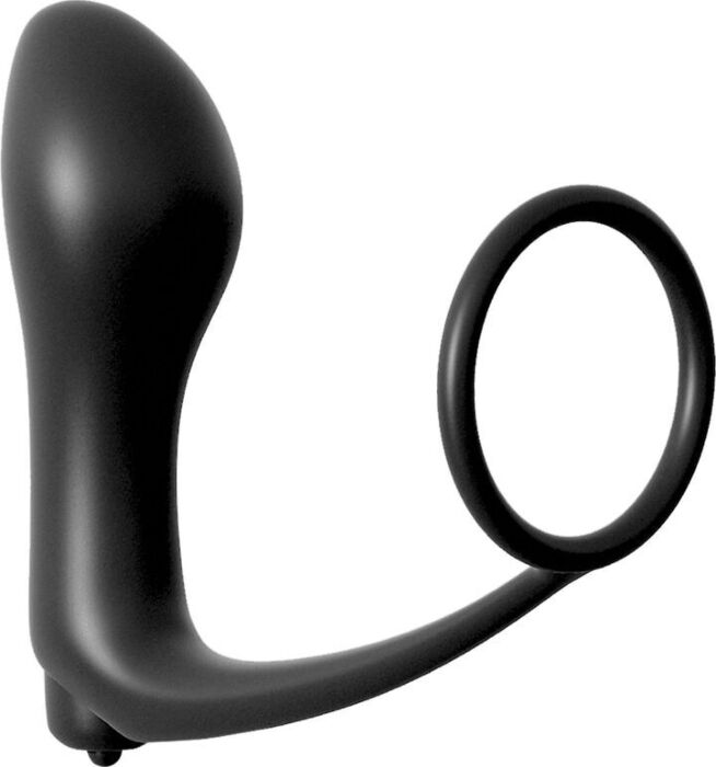 Ass gasm cockring plug black
