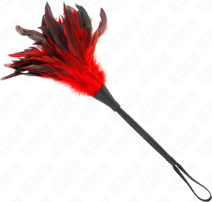 KINK Feather Duster Red 36cm - Sensual Play