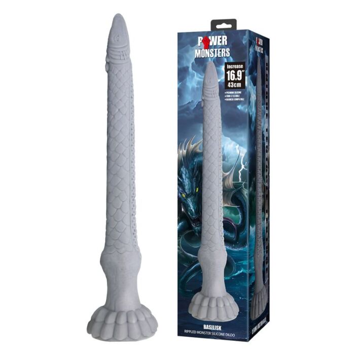 POWER MONSTERS - BASILISK FANTASY SILICONE DILDO 43 CM Ø 5 CM POWER MONSTERS - BASILISK FANTASY SILICONE DILDO 43 CM Ø 5 CM
