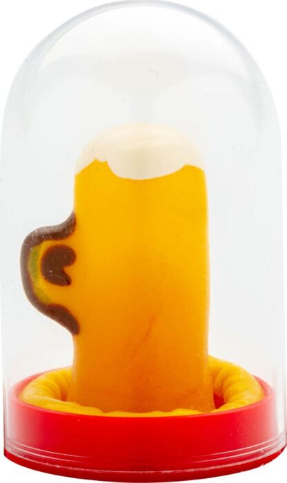 Condoms Condomerie Hand-Painted Beer Glass Design