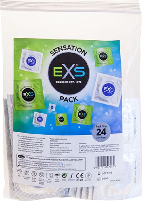 Exs Sensation 24s Condoms – Nano Thin & Ribbed