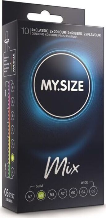 MySize Mix 49mm Condoms - Pack of 10 MySize Mix 49mm Condoms - Pack of 10