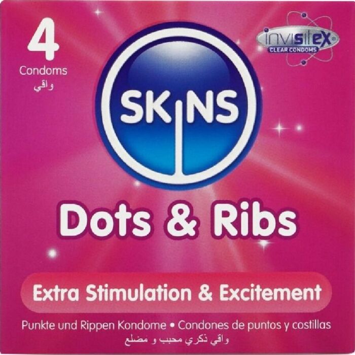Premium Condoms Skins Dots & Ribs - Ultimate Pleasure