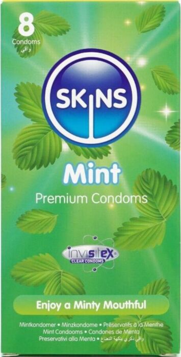 Condoms Skins Mint 8-Pack Fresh Taste