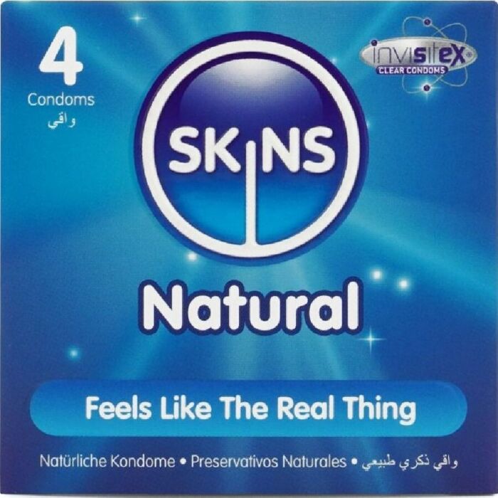 Condoms Skins Natural 4-Pack Ultra-Thin Condoms Skins Natural 4-Pack Ultra-Thin