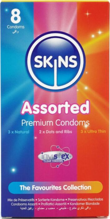 Condoms Skins Assorted Pack 8 | Premium Pleasure