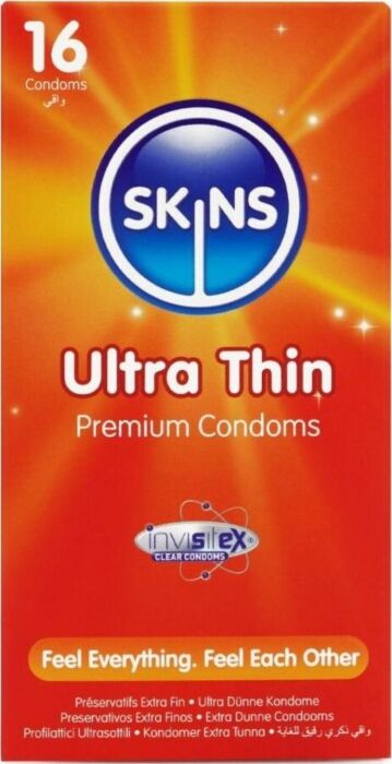 Skins Ultra Thin Condoms 16-Pack - Premium Sensation