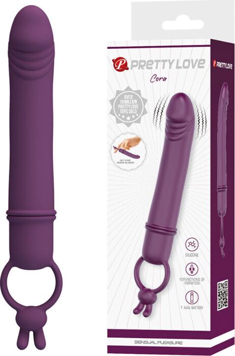 Vibrator Pretty Love Cora with Grip Ring for Versatile Stimulation