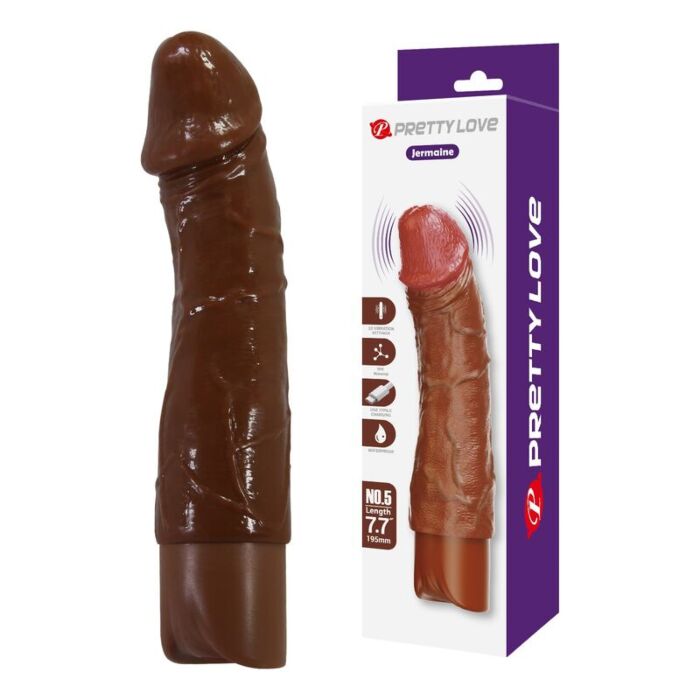 PRETTY LOVE - DONALD REALISTIC VIBRATOR 19.5 CM Ø 4 CM BROWN PRETTY LOVE - DONALD REALISTIC VIBRATOR 19.5 CM Ø 4 CM BROWN