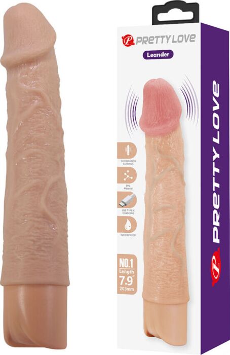 Realistic Vibrator Pretty Love Leander with 10 Vibration Modes