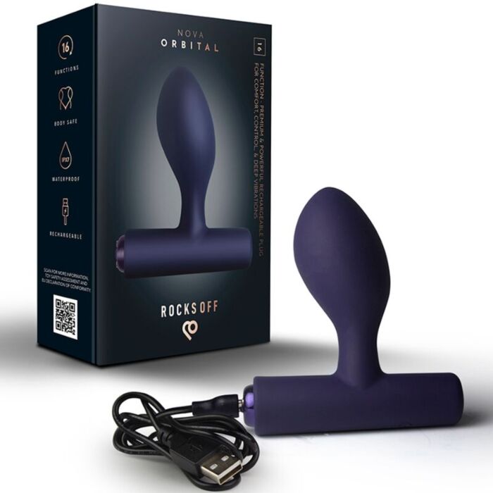 ROCKS-OFF - NOVA ORBITAL RECHARGEABLE PREMIUM & POWERFUL ANAL PLUG 16 FUNCTION BLUE ROCKS-OFF - NOVA ORBITAL RECHARGEABLE PREMIUM & POWERFUL ANAL PLUG 16 FUNCTION BLUE