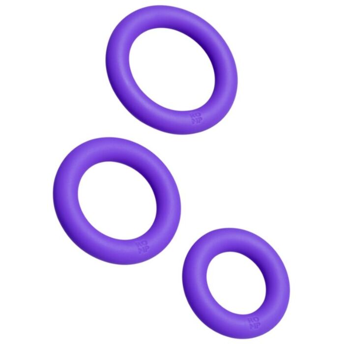 ROMP - REMIX TRIO SET OF 3 PURPLE SILICONE PENIS RINGS ROMP - REMIX TRIO SET OF 3 PURPLE SILICONE PENIS RINGS