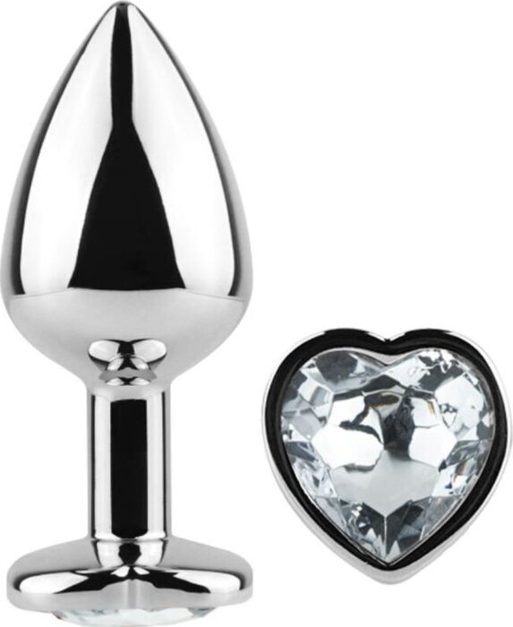 Glass Heart Butt Plug - Size S